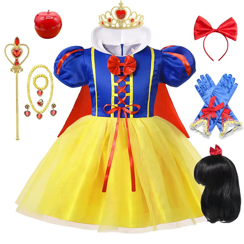 Summer Kids Clothing - Vestido de princesa Blancanieves para niñas,