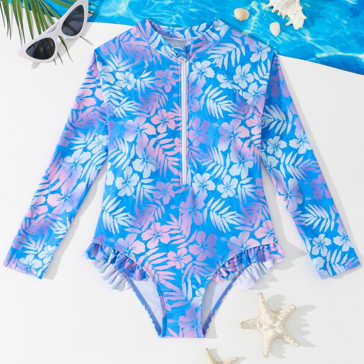 Rash Guard Long Sleeve - Traje de baño de una pieza