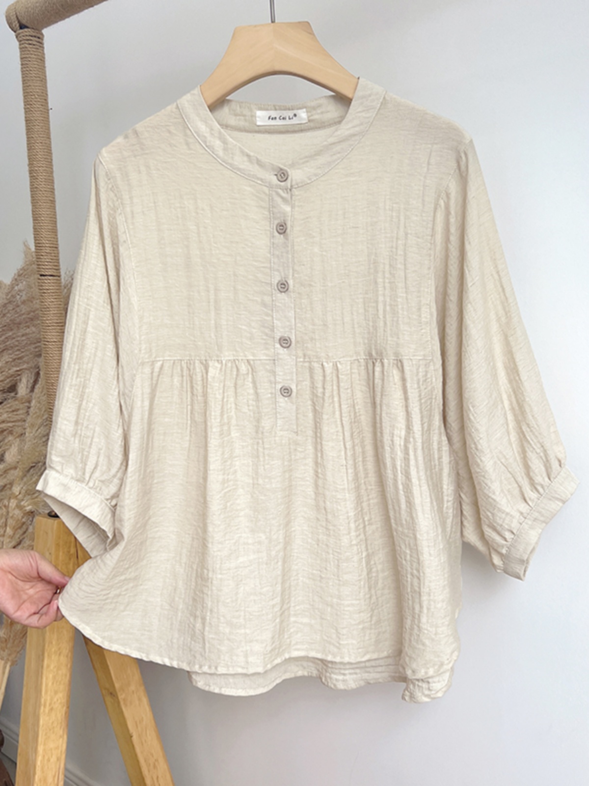 Summer Clothing In Japan - Camisas sueltas de cuello redondo para