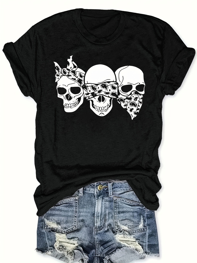 Summer Loving Clothing - Camiseta con estampado de calavera de