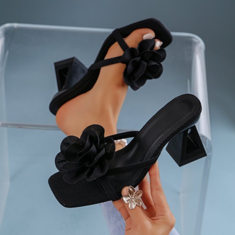 Summer Clothing For Petite Women - Sandalias de tacón alto con decoración
