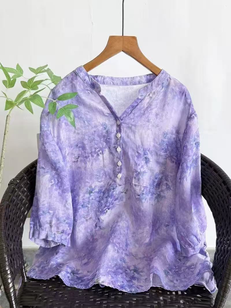 Summer Clothing In Japan - Camisas 100% de ramio para mujer,