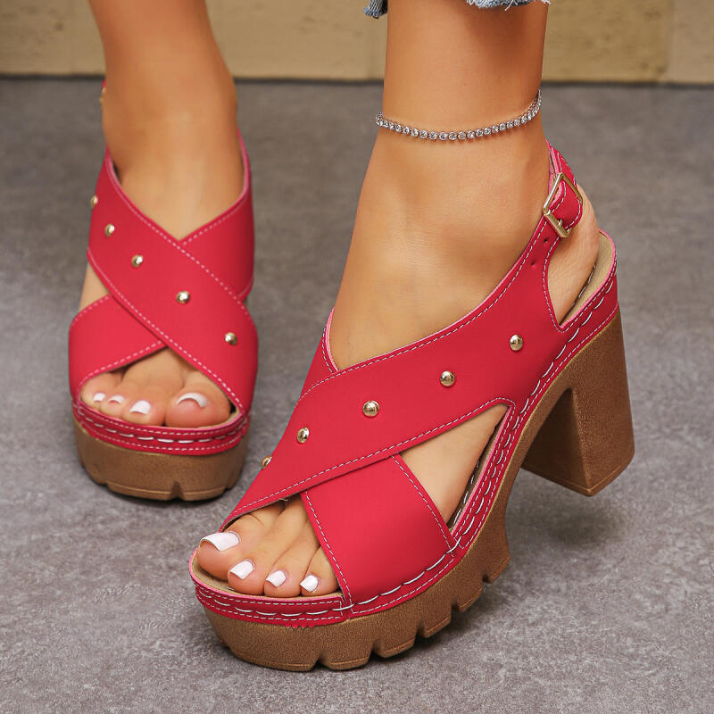Summer Clothing For Petite Women - Sandalias de gladiador con correa cruzada