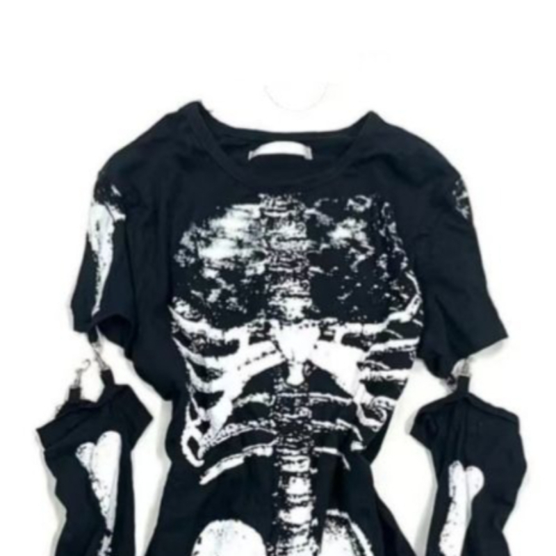 Camiseta con Estampado de Esqu - Summer Goth Clothing reseña y precio