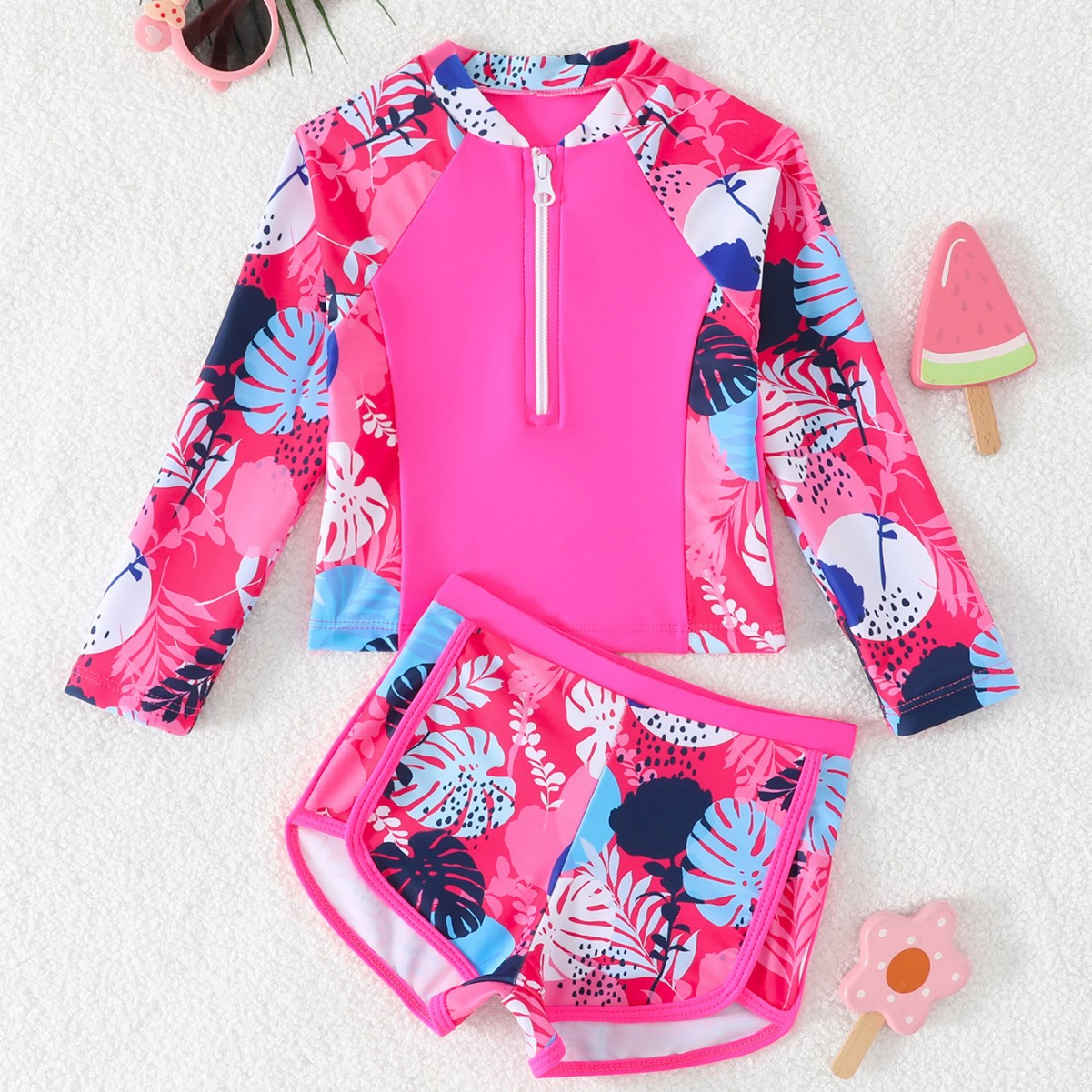 Conjunto de 2 piezas de protec - Rash Guard Long Sleeve reseña y precio