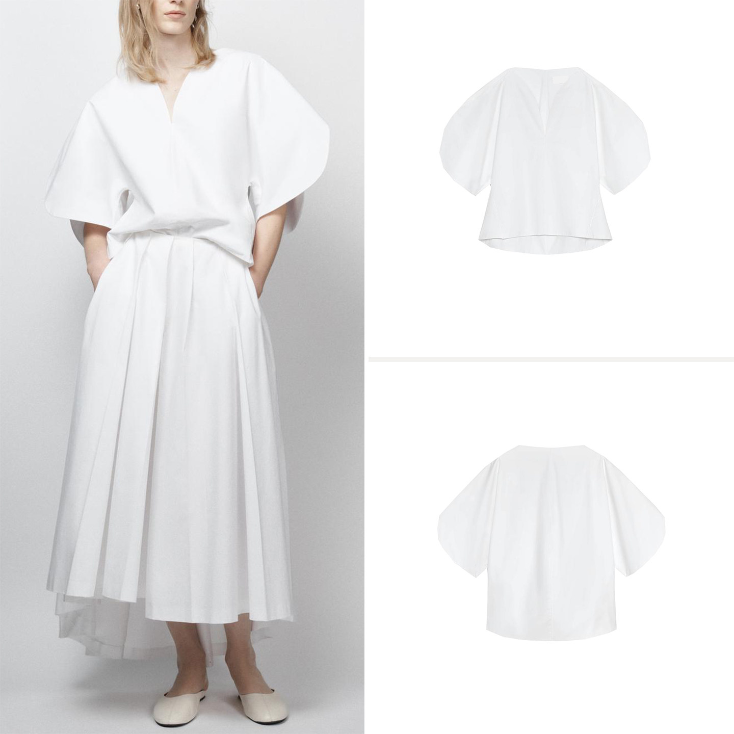 Camisa Blanca Holgada a la Mod - Summer Line Clothing Brand reseña y precio