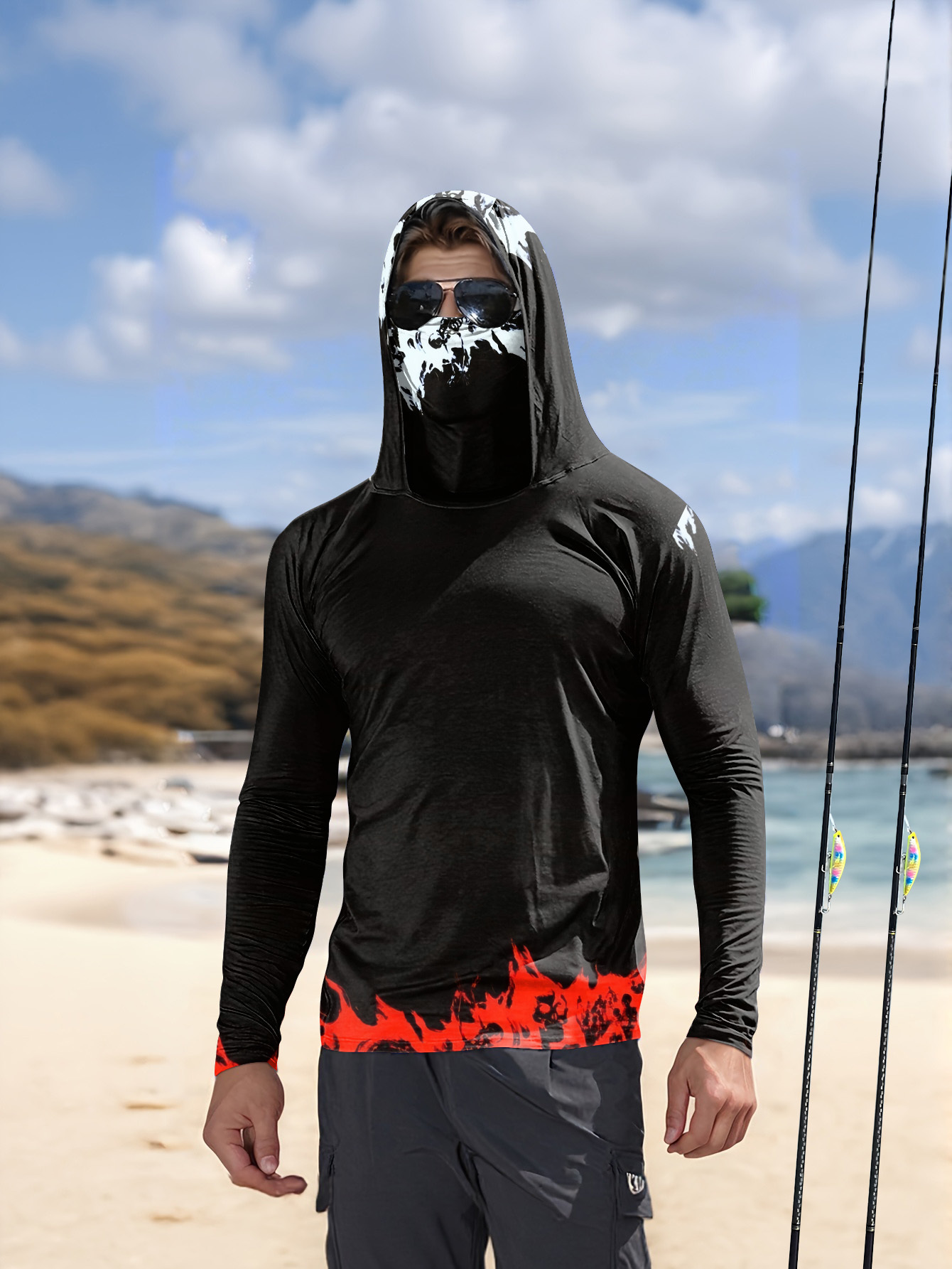 Camisa de pesca con capucha pa - Rash Guard Long Sleeve reseña y precio