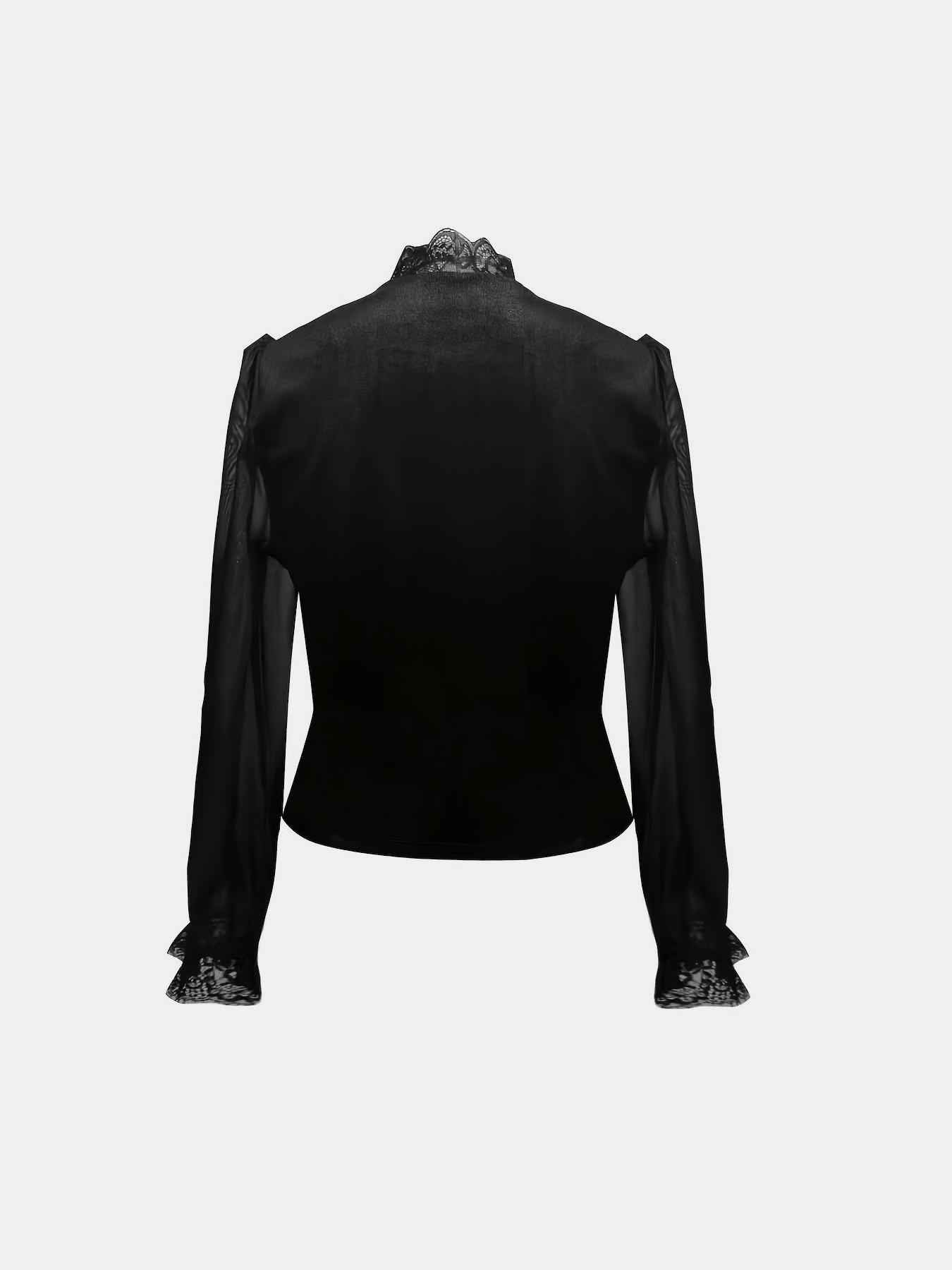 Camisa entallada de color sóli - Summer Goth Clothing reseña y precio