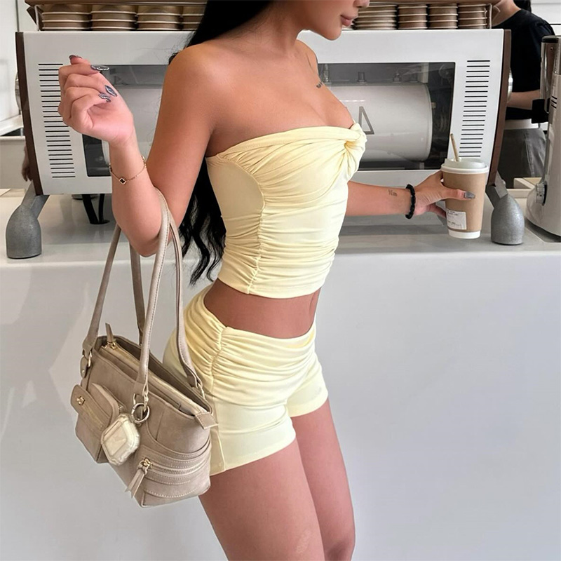 Conjunto de Top Corto Tubo Fru - Summer Clothing For Petite Women reseña y precio