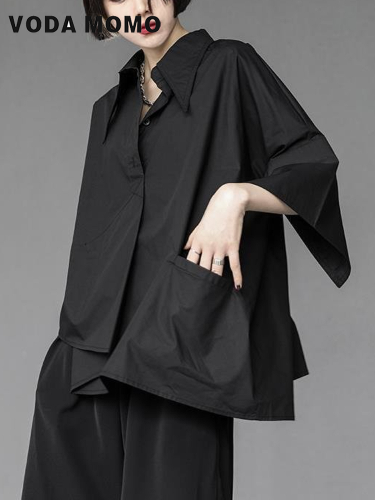 Y2K-Blusa holgada de gasa para - Summer Goth Clothing reseña y precio