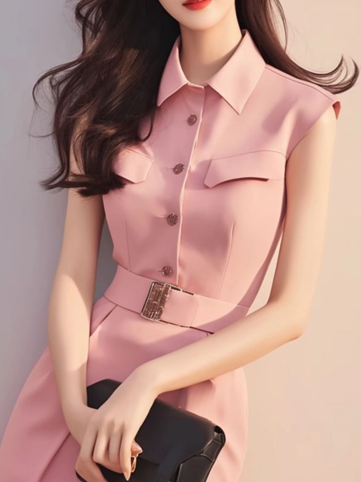 Elegante Vestido Largo Rosa, E - Summer Line Clothing Brand reseña y precio
