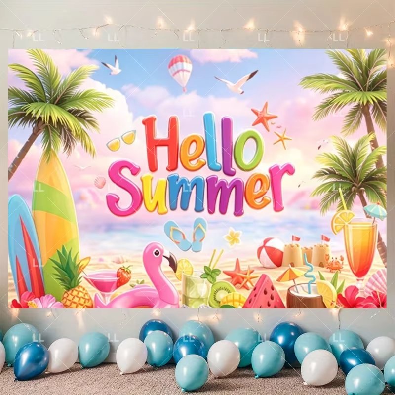 Decoración para Fiesta de Play - Summer Clothing Banner reseña y precio