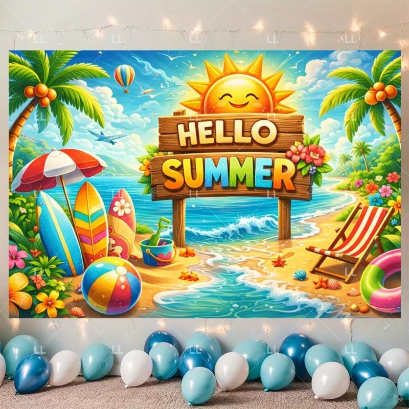 Decoración para Fiesta de Play - Summer Clothing Banner reseña y precio